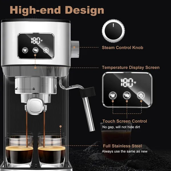 Geek Chef Espresso Machine with Milk Frother