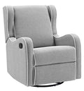 Rebecca Soft Cushion Swivel Lounge Chair in Gray Linen