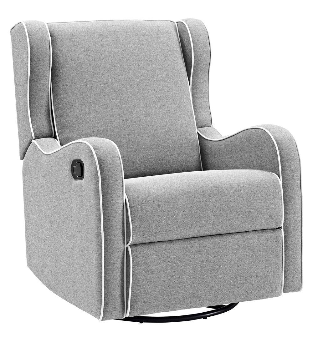 Rebecca Soft Cushion Swivel Lounge Chair in Gray Linen