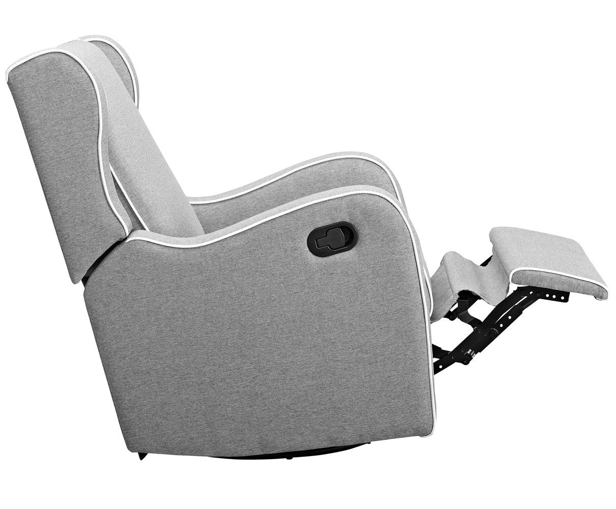 Rebecca Soft Cushion Swivel Lounge Chair in Gray Linen